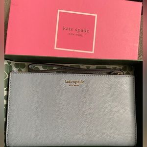 Kate spade wallet, Tinsel Boxed Medium Phone Wristlet COLOR:
Frosty Sky